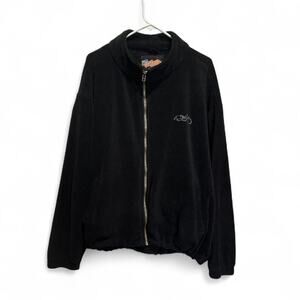 Vintage 90s Easyriders Fleece Jacket Adult Sz XL Black Full Zip Mens Embroidered